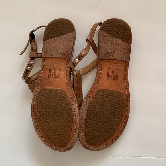 Frye thong sandals with metal studded straps ankle straps size 7 - Picture 2 of 7